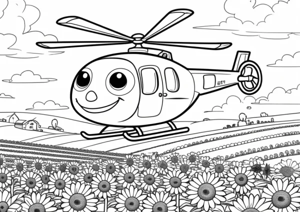 Mezőgazdasági helikopter kifestő
