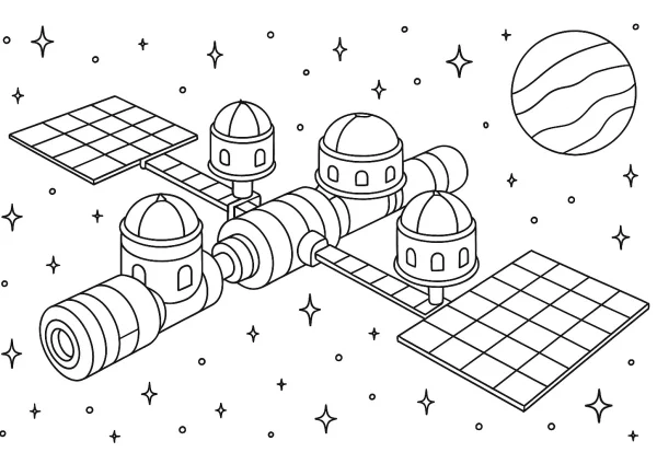Űrállomás - kifestő