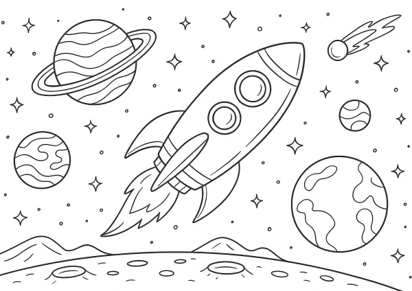 Űrhajó kifestő