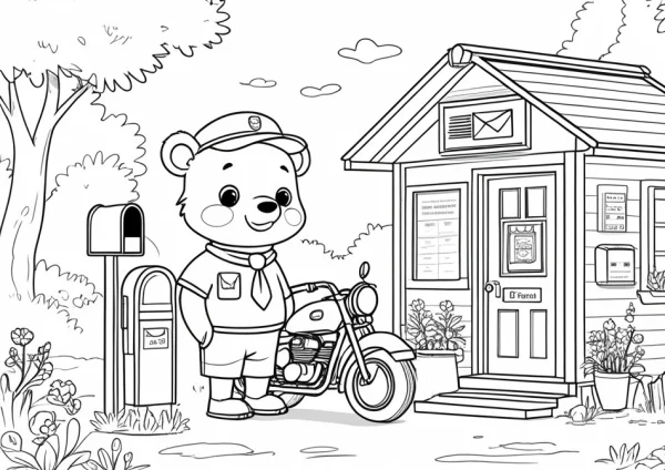 Postás tomi - színező