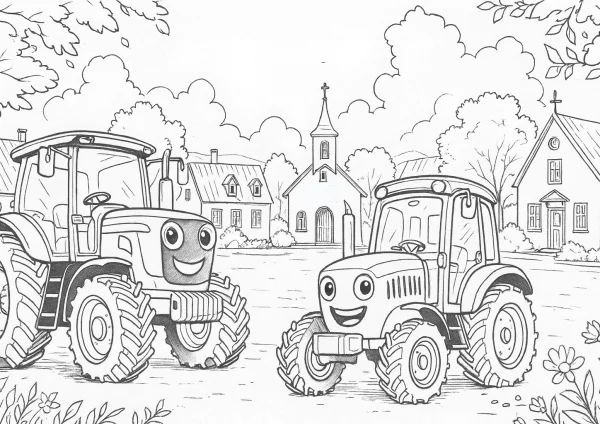 Kistraktor és nagytraktor - kifestő