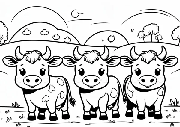 Három tehén - kifestő