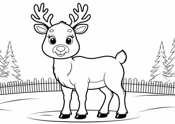 A mikulás rénszarvasa - kifestő 2