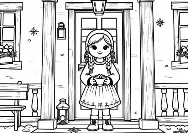 A jószívű leány - kifestő