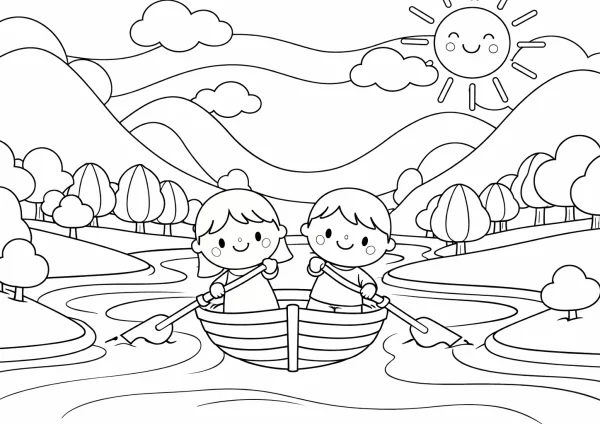 Húzd, húzd a hajót – színező