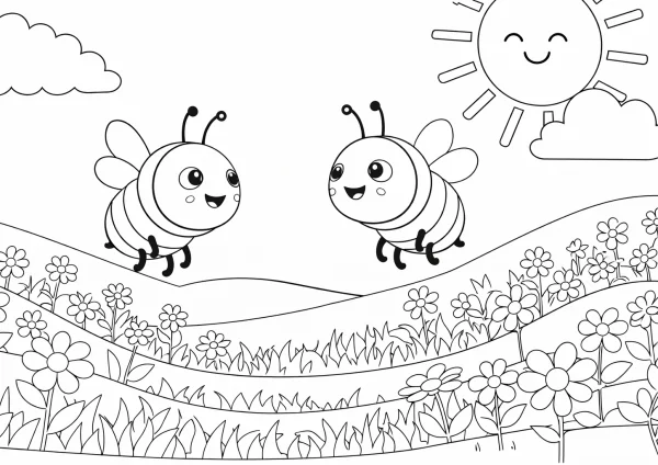 Méhek kifestő