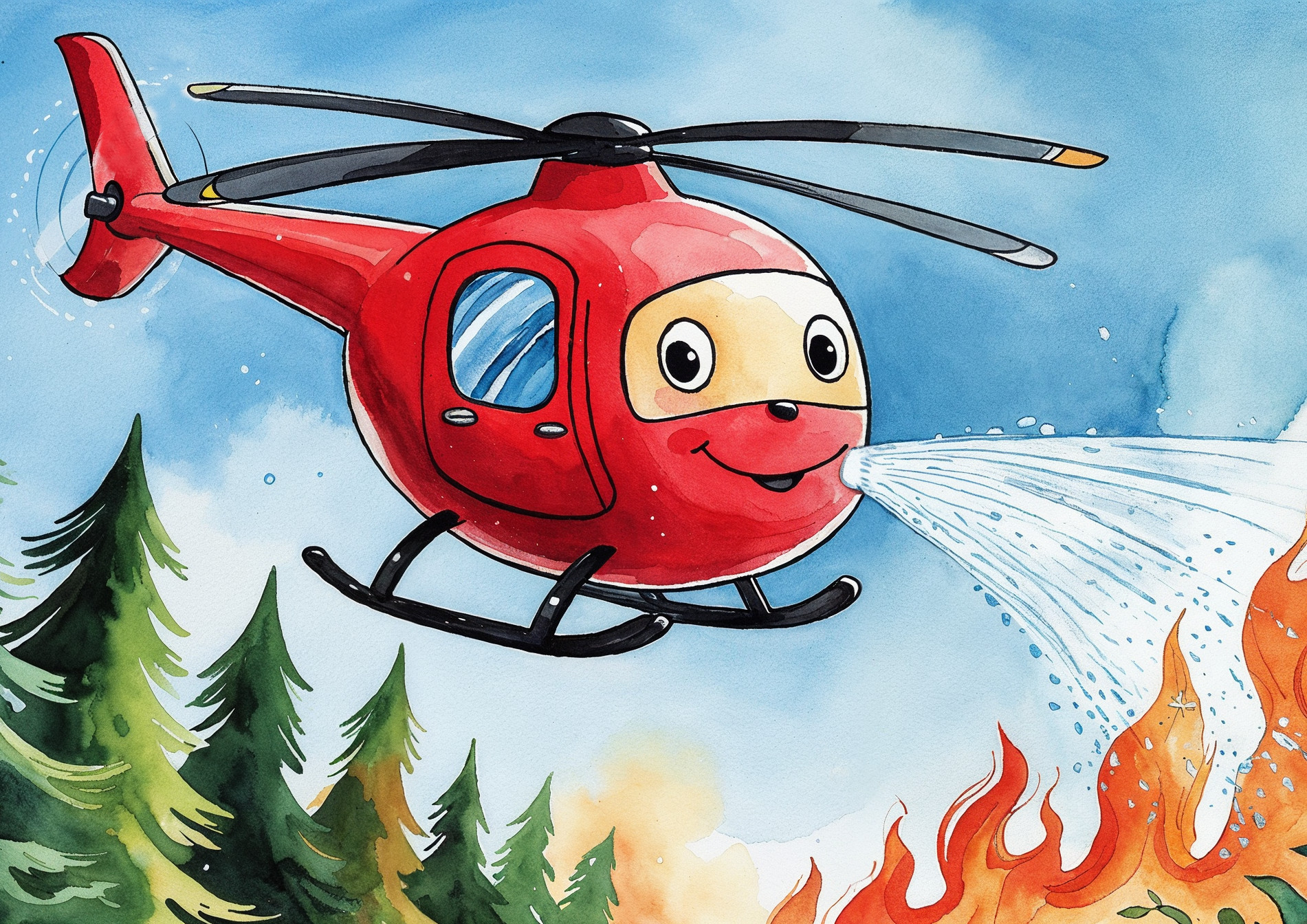 Tűzoltó helikopter poszter