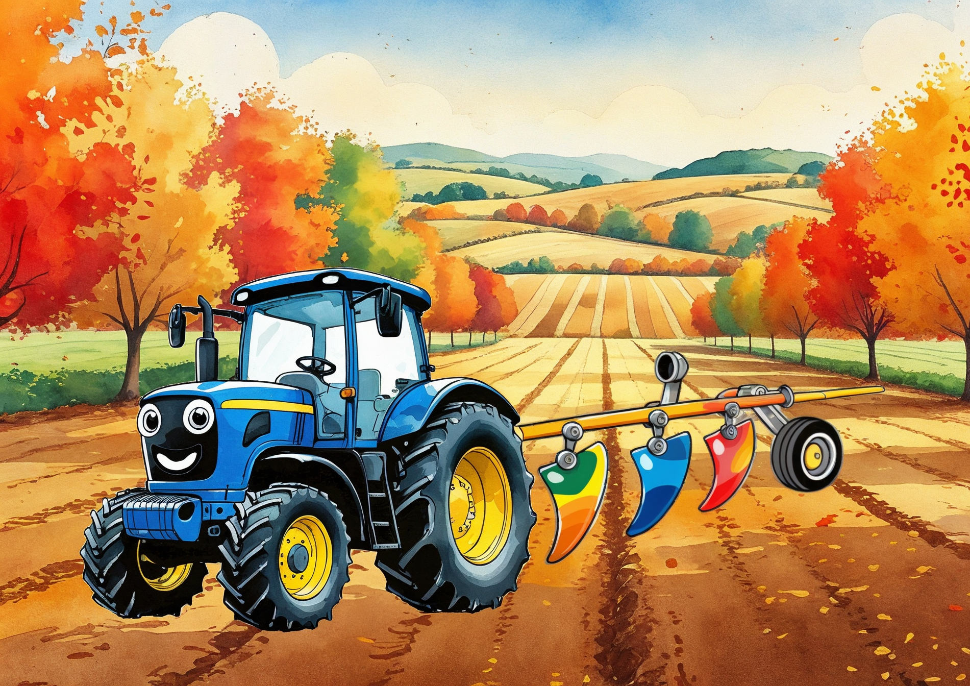 Nagytraktor szánt - poszter