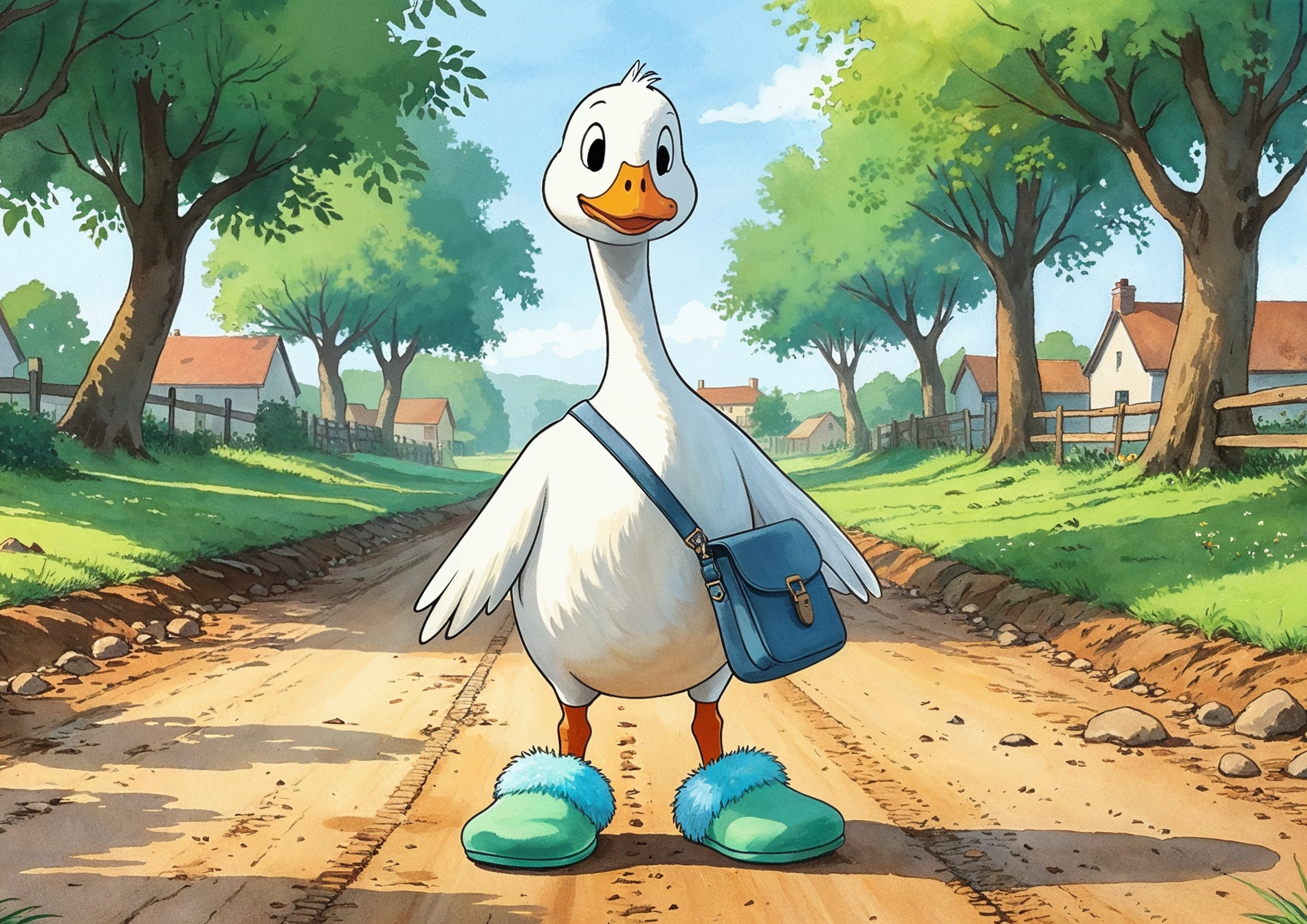 Liba papucsban - poszter