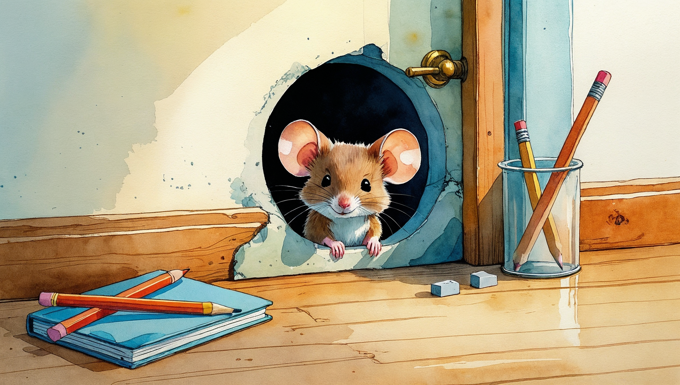 Kisegér a lyukban - poszter