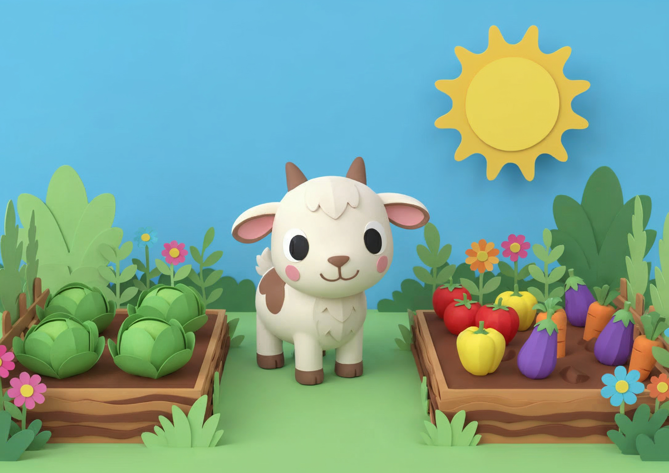 Kecske a kertben - poszter