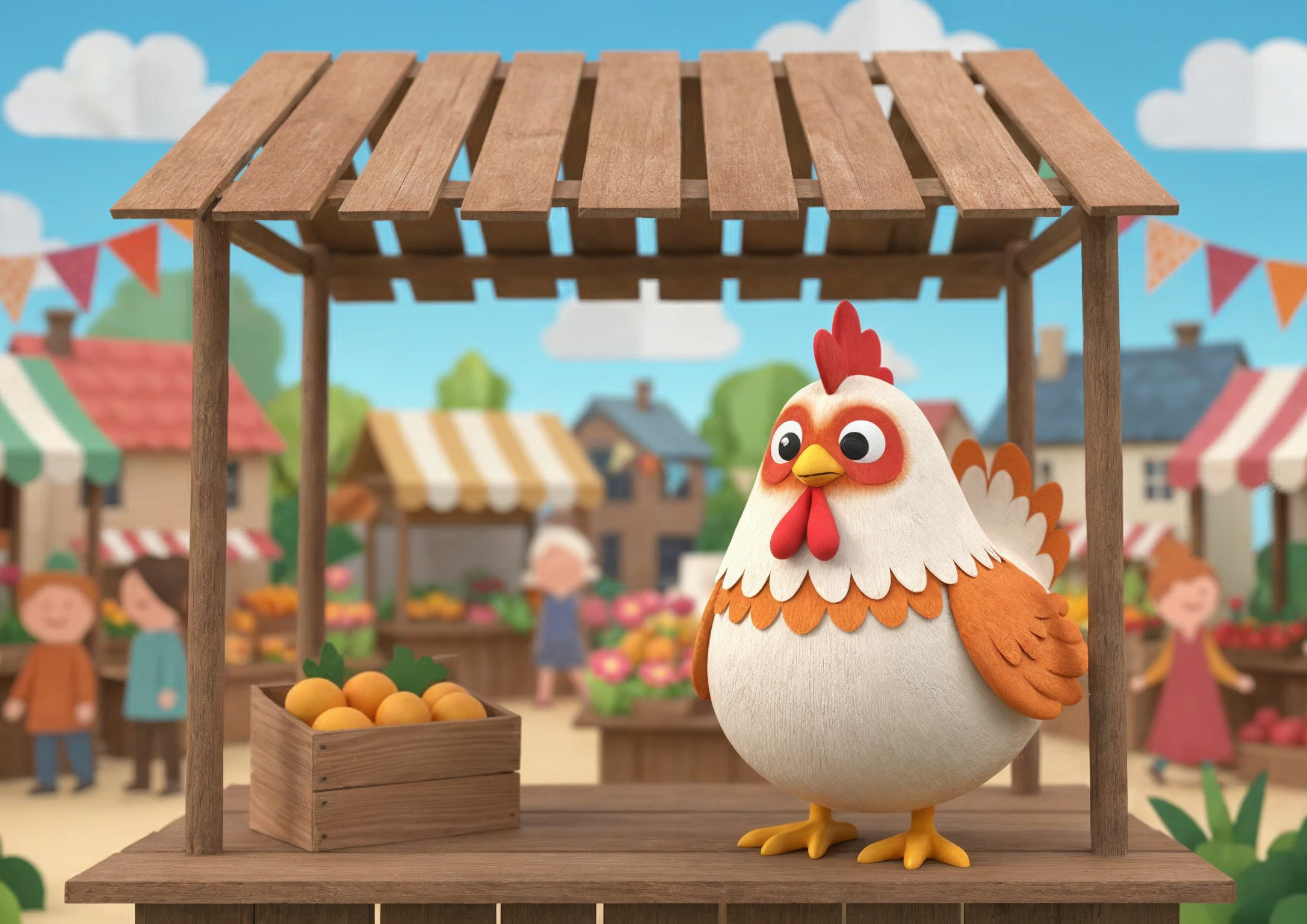 Tyúk a vásárban poszter