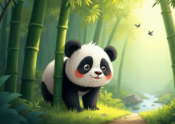 Panda bambuszerdőben