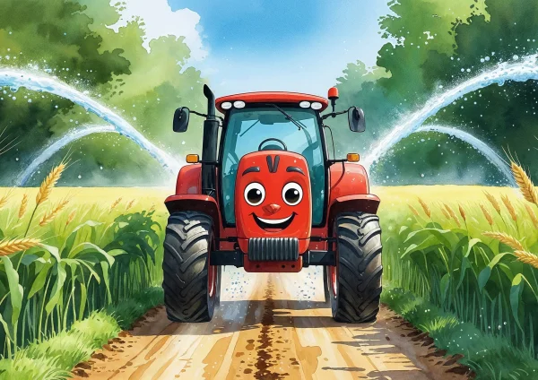 Locsol a traktor
