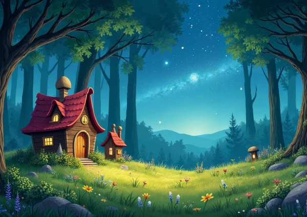 Éjszaka az erdőben - poszter