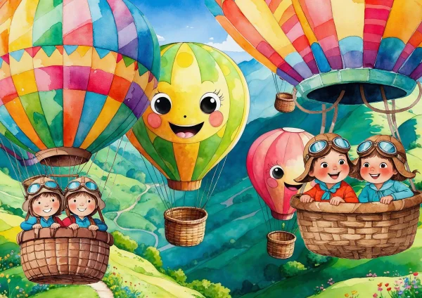 Hőlégballonos utazás - poszter