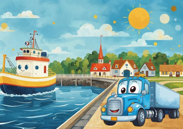 Misi kamion a kikötőben