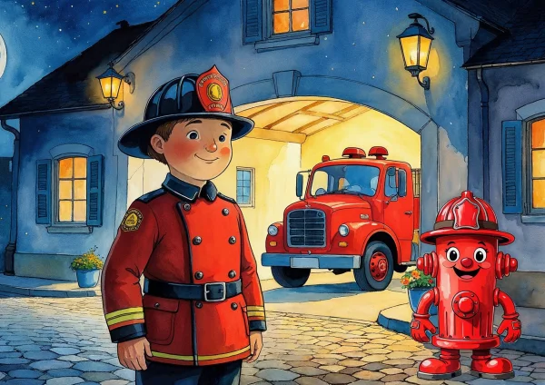 Tűzcsap Manó a tűzoltóságnál