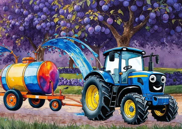 Nagytraktor öntöz - poszter