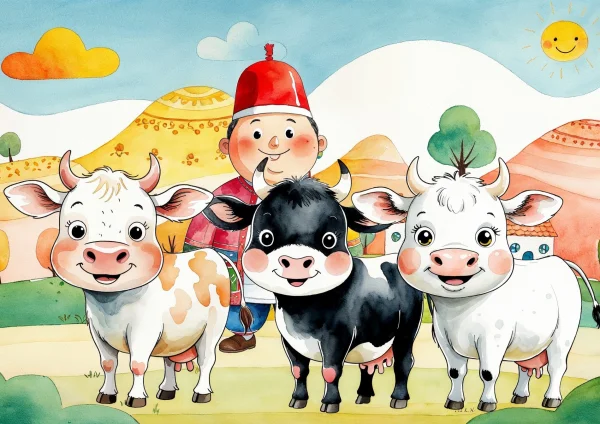 Török és a háromféle tehén - poszter