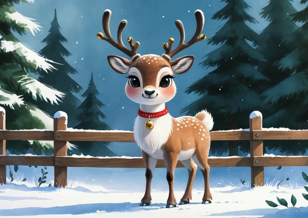 Pompás a rénszarvas poszter