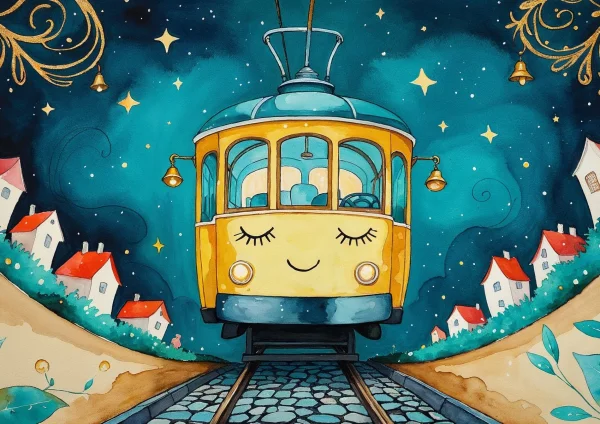 A villamos is aluszik - poszter