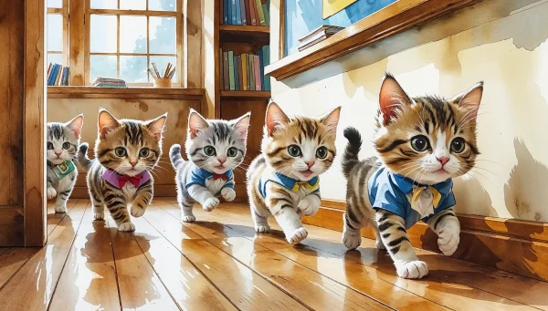 Kiscicák az iskolában - poszter