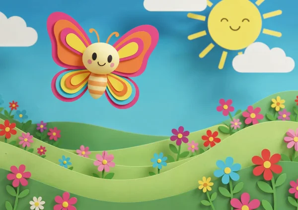 Lepke a réten poszter