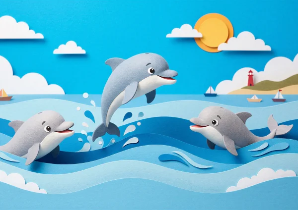 Delfines poszter gyerekeknek
